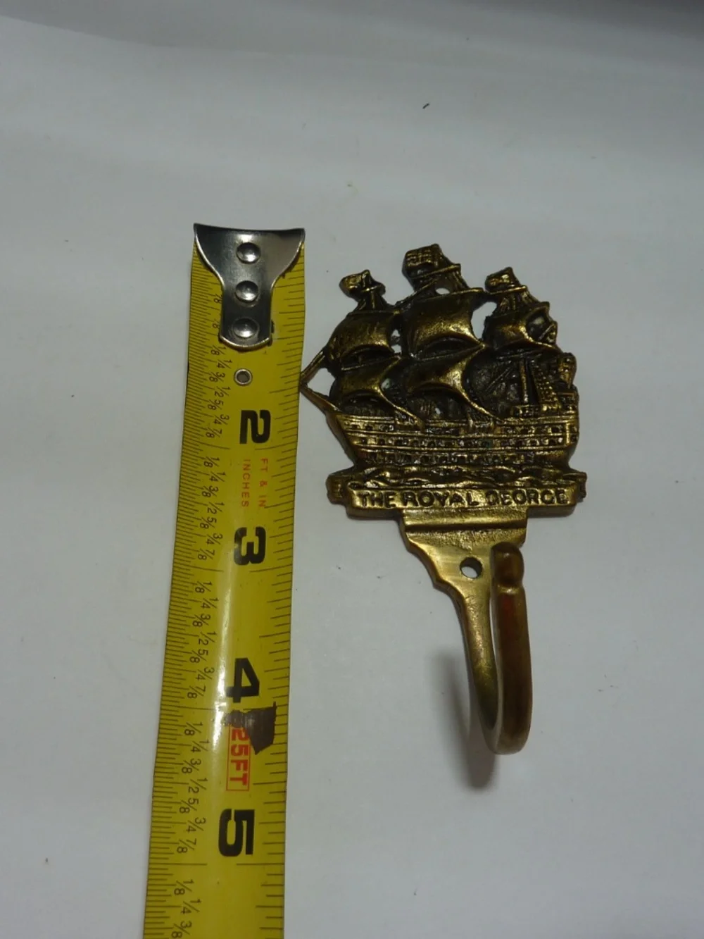 Vintage Brass Victorian Hooks Elizabeth Galleon The Royal George